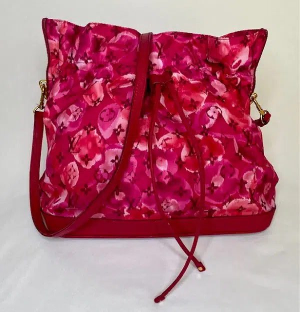 louis vuitton purse pink flowers